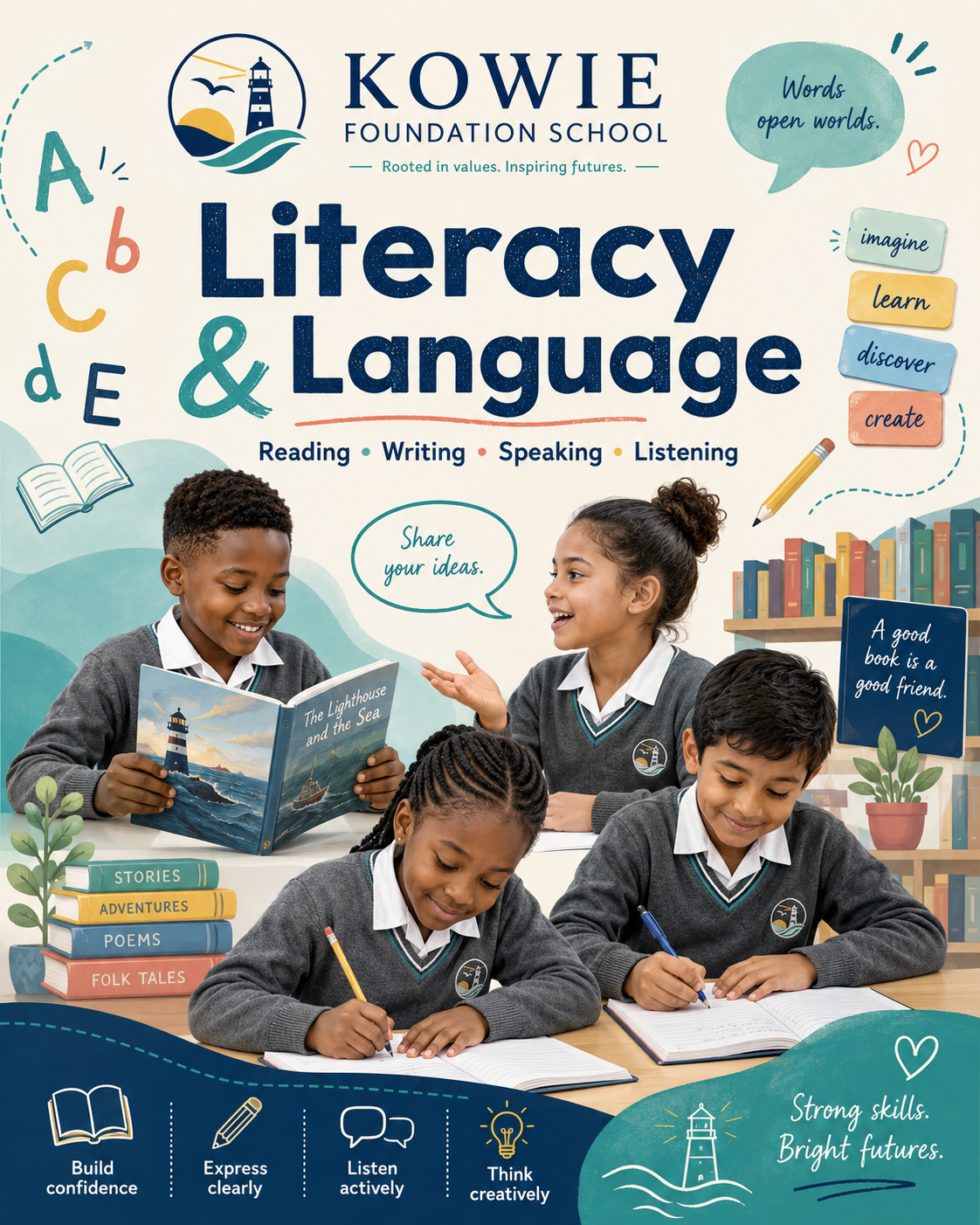 Kowie Foundation School literacy and language curriculum poster