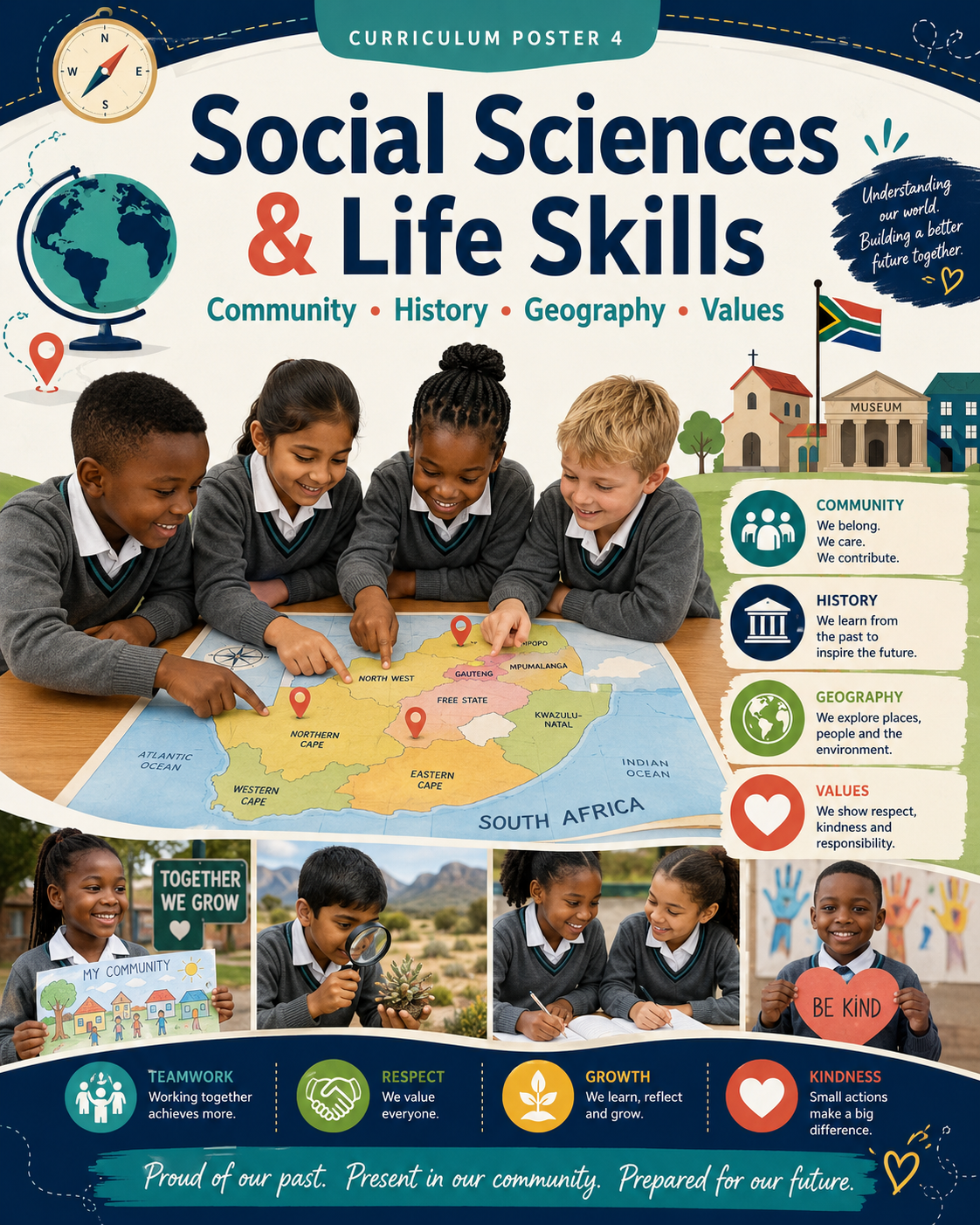 Kowie Foundation School social sciences and life skills curriculum poster
