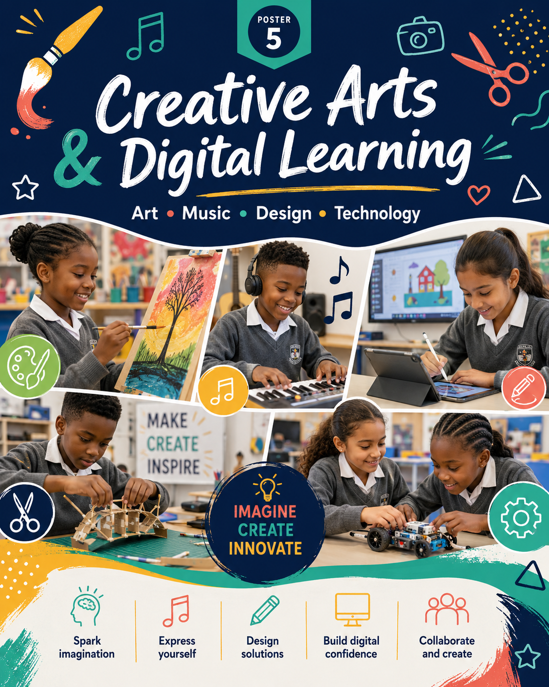 Kowie Foundation School creative arts and digital learning curriculum poster