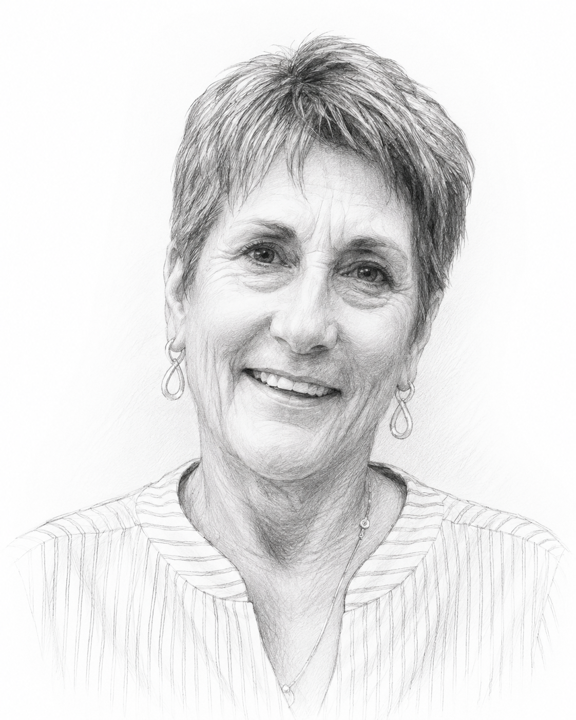 Pencil portrait sketch of Carol-Lee