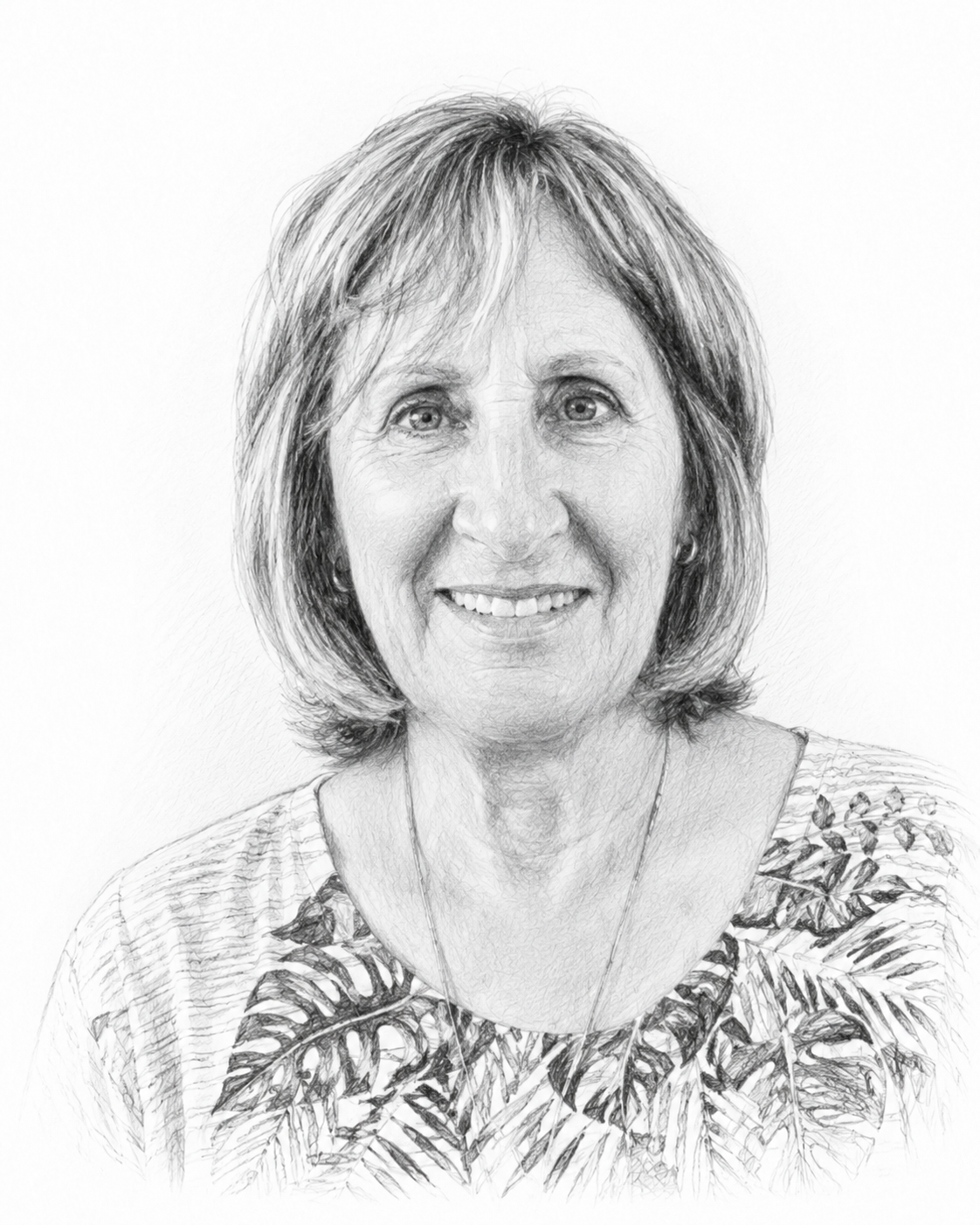 Pencil portrait sketch of Cindy Brook