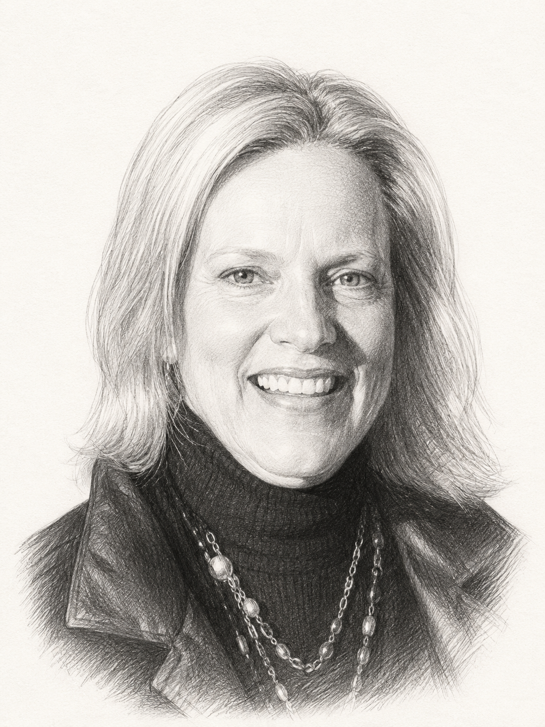 Pencil portrait sketch of Nicky Rosslee