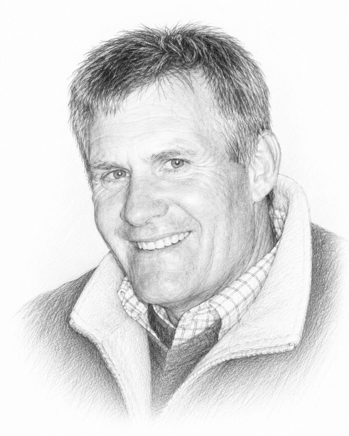 Pencil portrait sketch of Trevor Von Berg